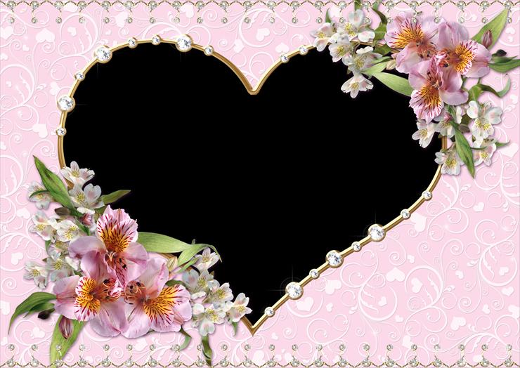 Ramki Photoshop Romantyczne - orchids on valentine.png