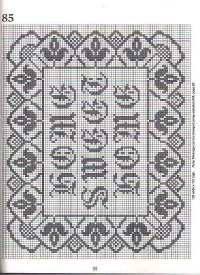 FILET -   WZORY - 101 Filet Crochet Charts 55.jpg