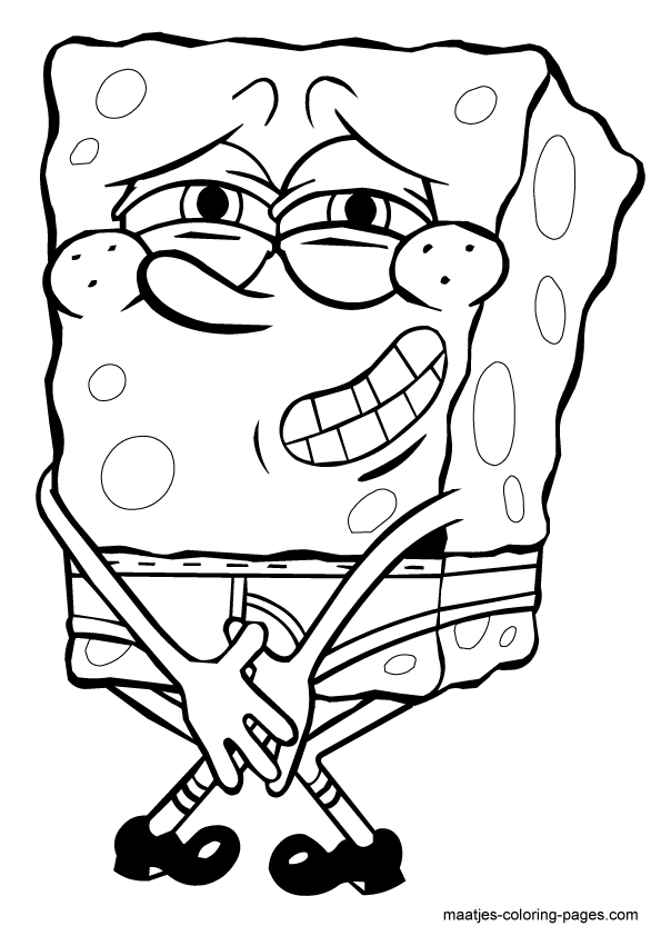 SpongeBob - spongebob - kolorowanka 100.GIF