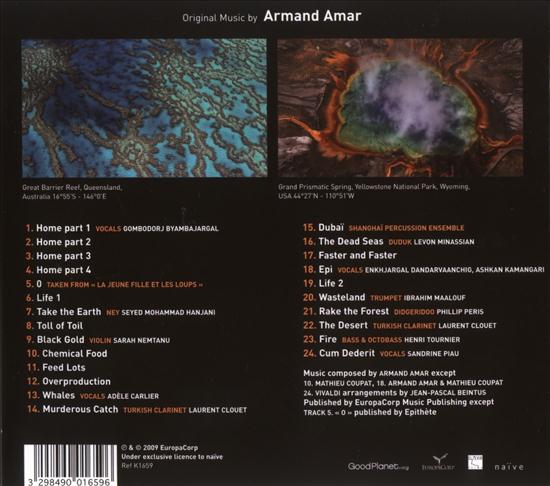 muzyka-w paczkach - 2009 Armand Amar - Home - S.O.S. Ziemia OST back.jpg