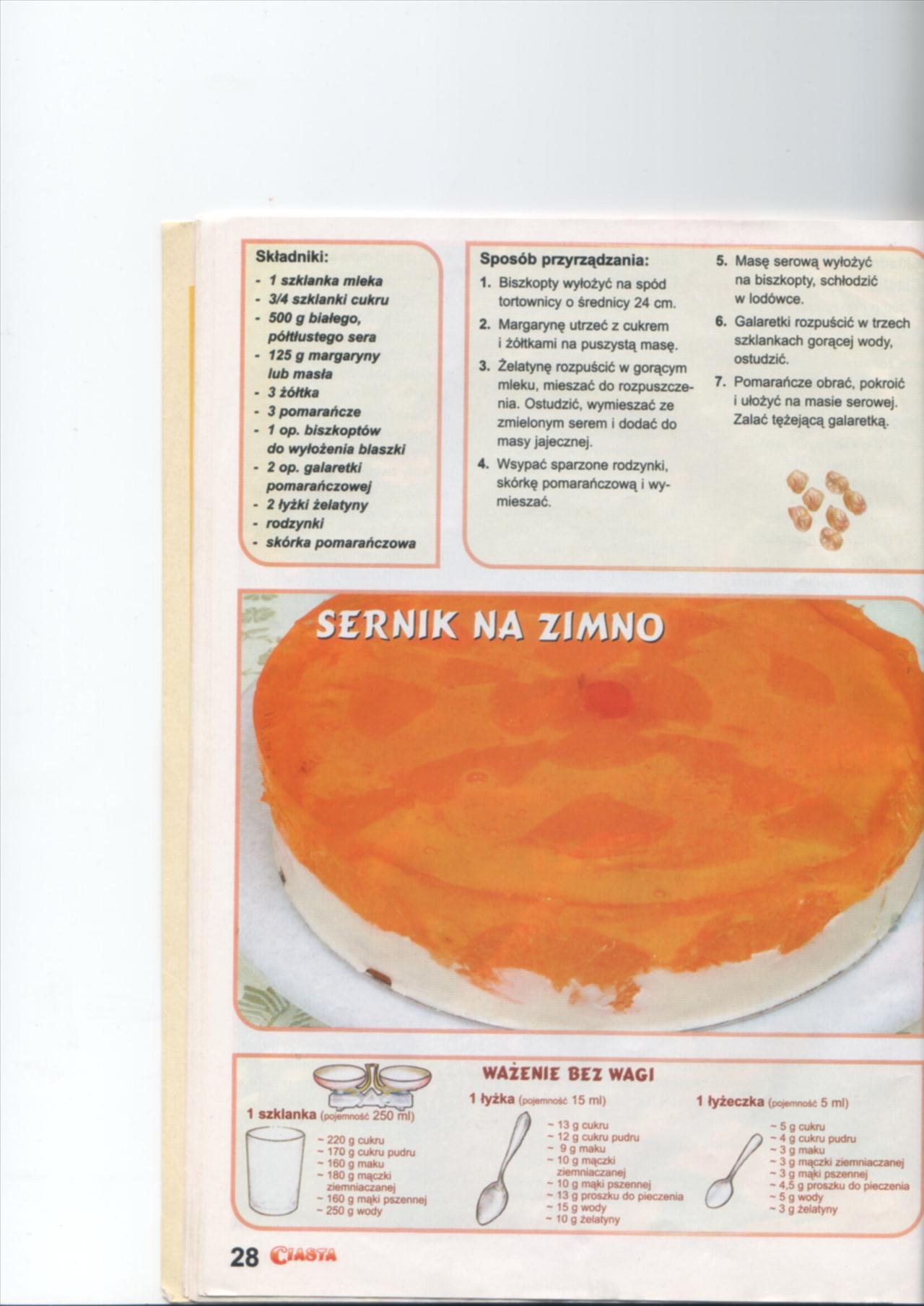 ciasta domowe nr 140 z 2004 - 27 sernik na zimno.jpg