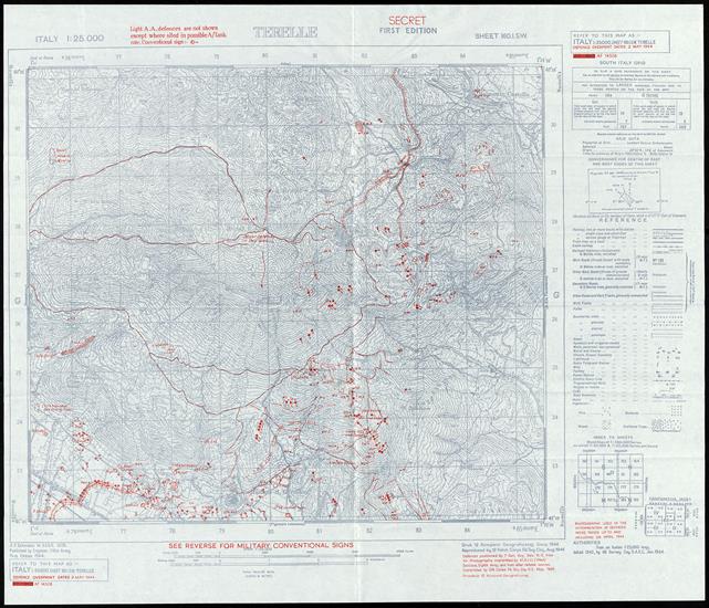 mapy 12 kompanii 2 korpusu polskiego we włoszech - GSGS_4228_ITALY_25K_160_I_SW_TIERELLE_1st_ed_TAJNE_RPS_424.jpg