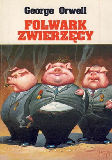 George Orwell - Folwark zwierzęcy czyta Wiesław Michnikowski - okładka książki - Oficyna Wydawnicza Graf, 1993 rok.jpg
