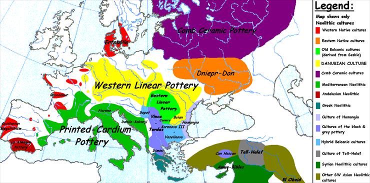 Kultury neolityczne i megalityczne - mapy - European_Middle_Neolithic. Mapa kultur środkowego neolitu w Europie.gif
