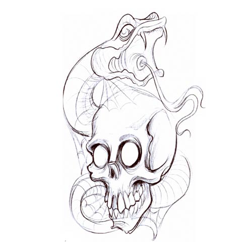 Snake Tattoos 42 - snake-skull3.jpg