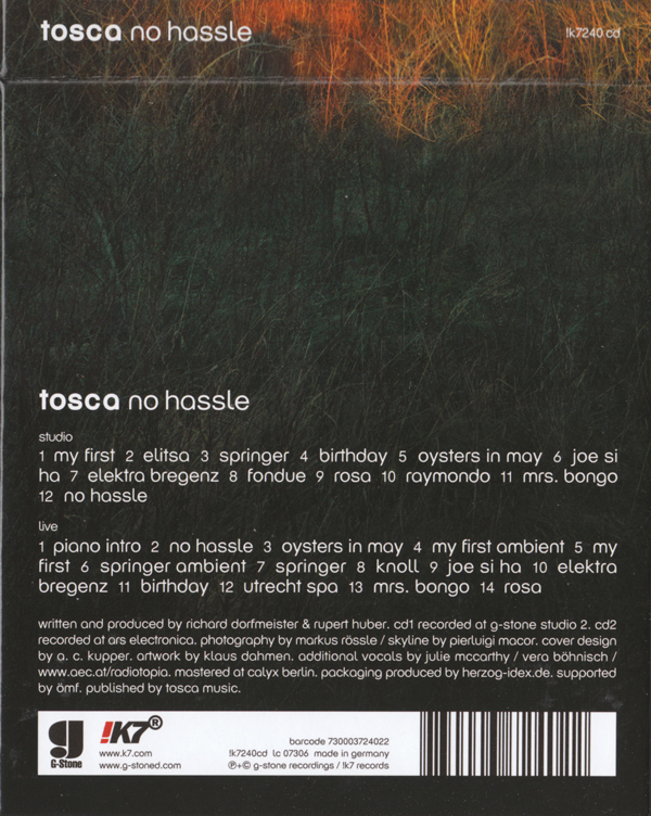 Tosca - No Hassle - tosca nh back.jpg