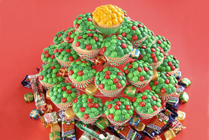 Ciastka, Słodycze - Cupcake Christmas Tree.jpg