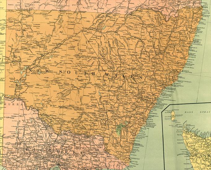 Stare mapy z różnych cześci świata - XIX i XX wiek - australia 1916 new south wales.jpg