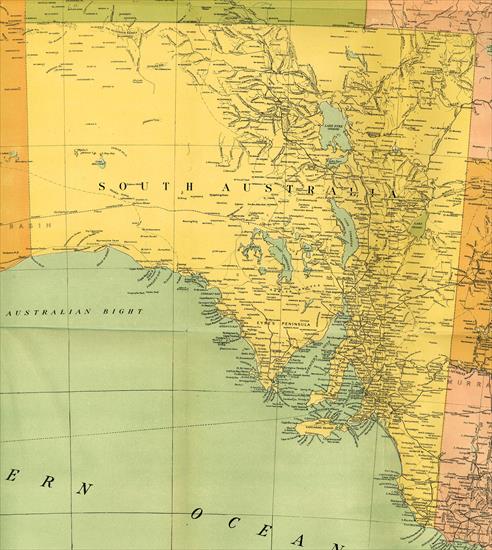 Stare mapy z różnych cześci świata - XIX i XX wiek - australia 1916 south australia.jpg